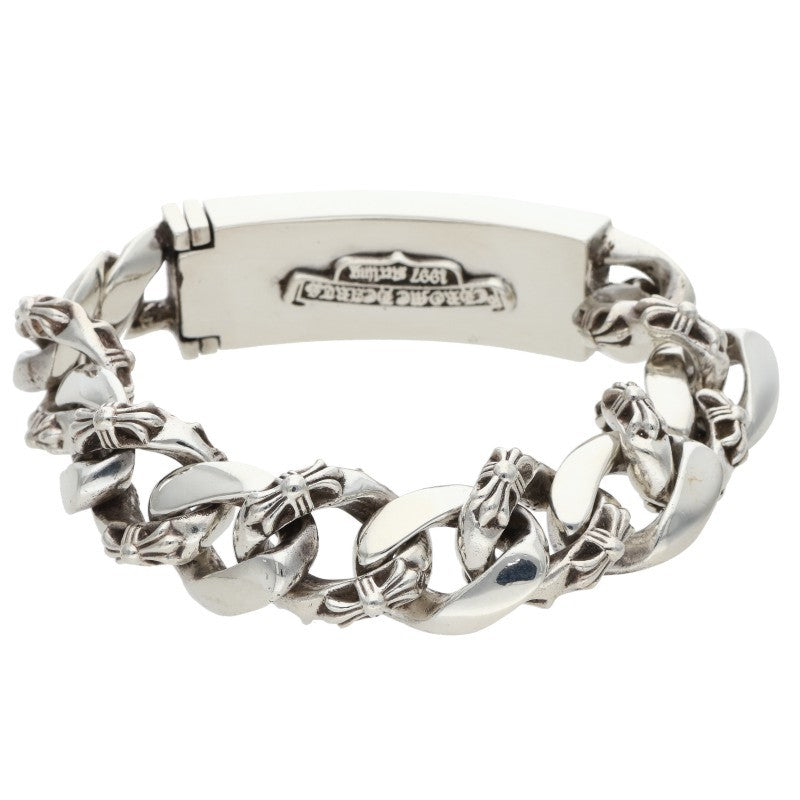 Chrome Hearts ID Floral CRS Silver Bracelet Size 12LINK