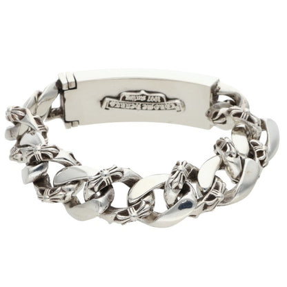 Chrome Hearts ID Floral CRS Silver Bracelet Size 12LINK
