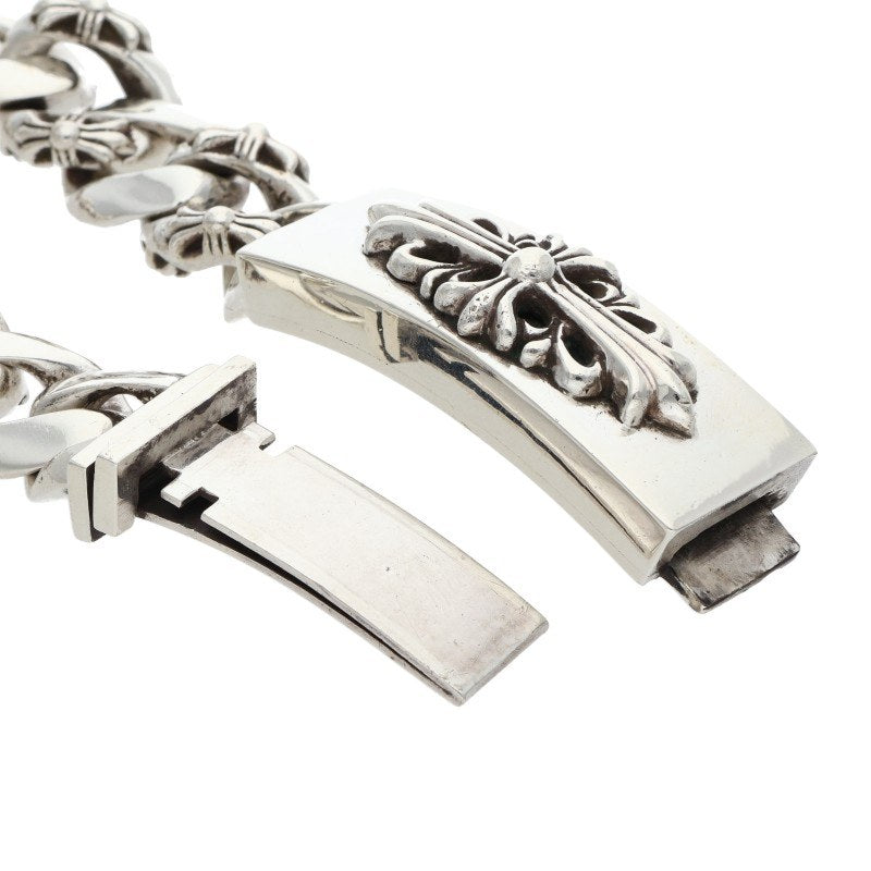 Chrome Hearts ID Floral CRS Silver Bracelet Size 12LINK