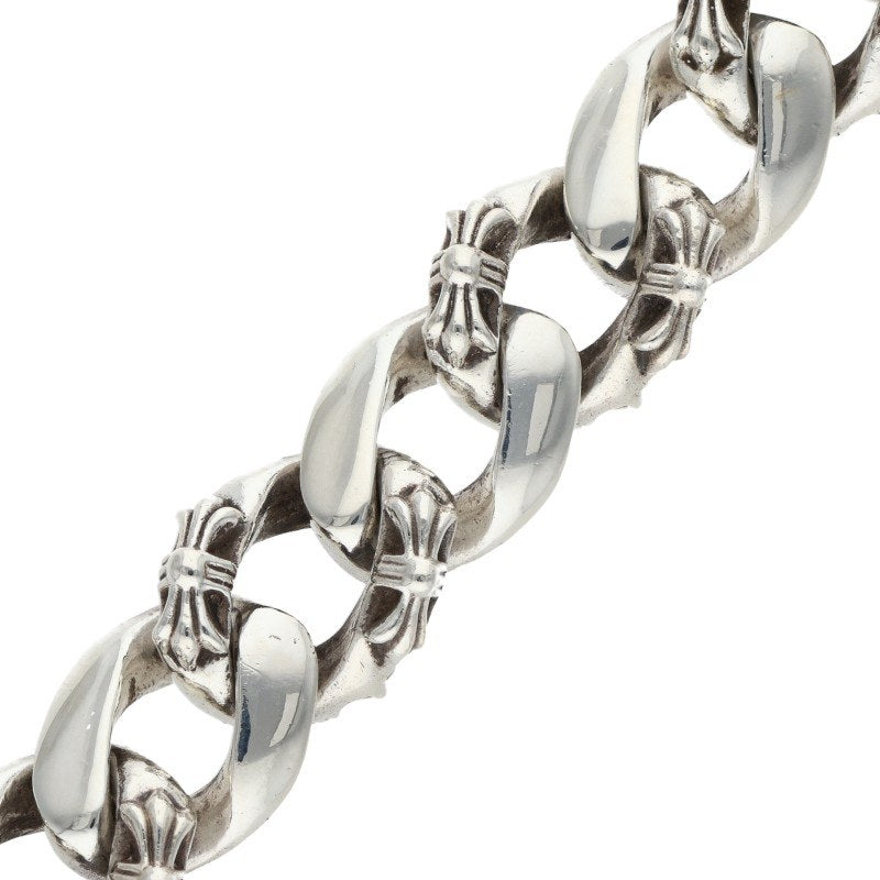 Chrome Hearts ID Floral CRS Silver Bracelet Size 12LINK