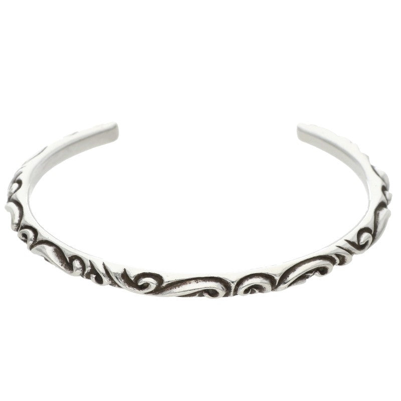 Chrome Hearts Scroll Band Silver Bracelet Size M
