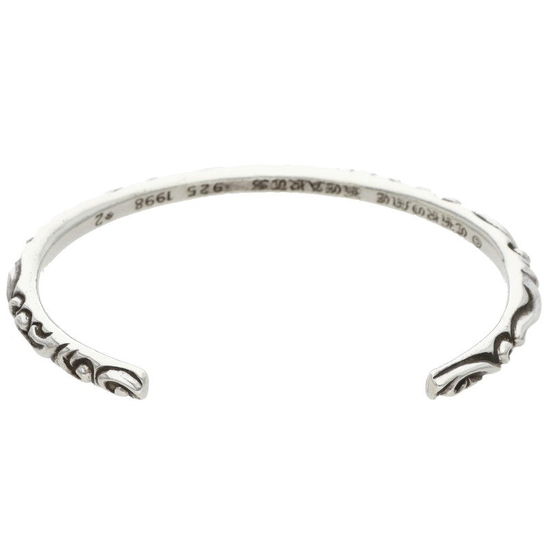 Chrome Hearts Scroll Band Silver Bracelet Size M
