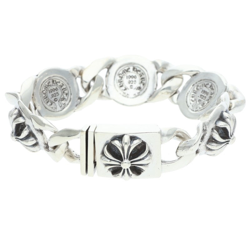 Chrome Hearts CROSS LINK Silver Bracelet Size 5LINK