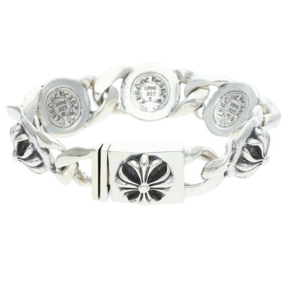 Chrome Hearts CROSS LINK Silver Bracelet Size 5LINK