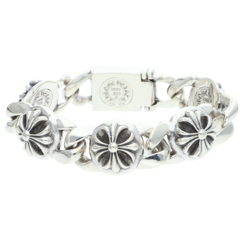 Chrome Hearts CROSS LINK Silver Bracelet Size 5LINK
