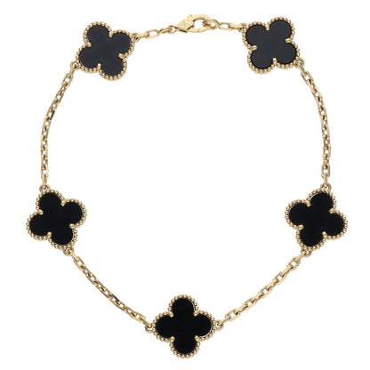 VANCLEEF & ARPELS Vintage Alhambra K18YG 5-Motif Bracelet