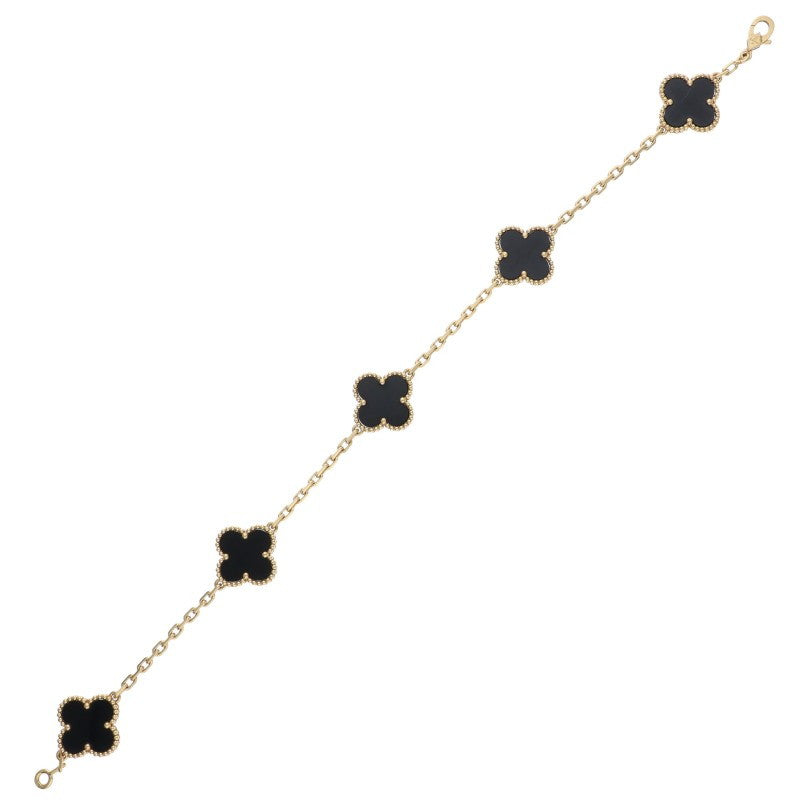 VANCLEEF & ARPELS Vintage Alhambra K18YG 5-Motif Bracelet