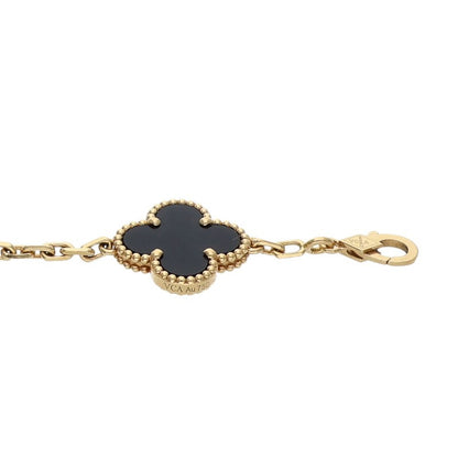 VANCLEEF & ARPELS Vintage Alhambra K18YG 5-Motif Bracelet