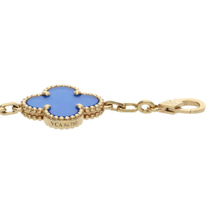 VANCLEEF & ARPELS Vintage Alhambra K18YG Agate Bracelet