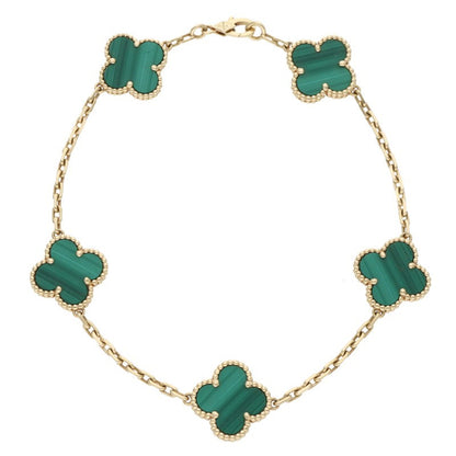 VANCLEEF & ARPELS Vintage Alhambra Malachite Bracelet