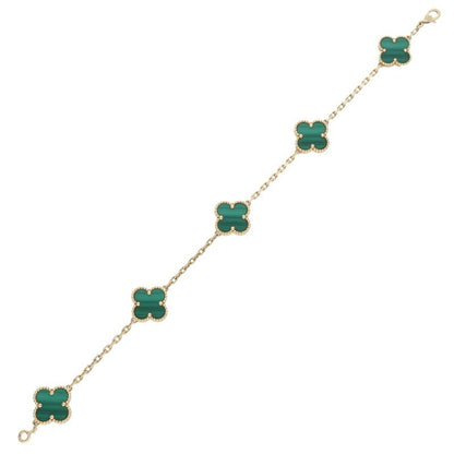 VANCLEEF & ARPELS Vintage Alhambra Malachite Bracelet