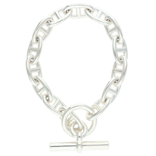 HERMES Chaine d'Ancre GM Silver Bracelet Size 14LINK