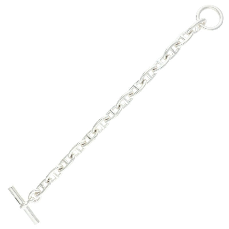HERMES Chaine d'Ancre GM Silver Bracelet Size 14LINK