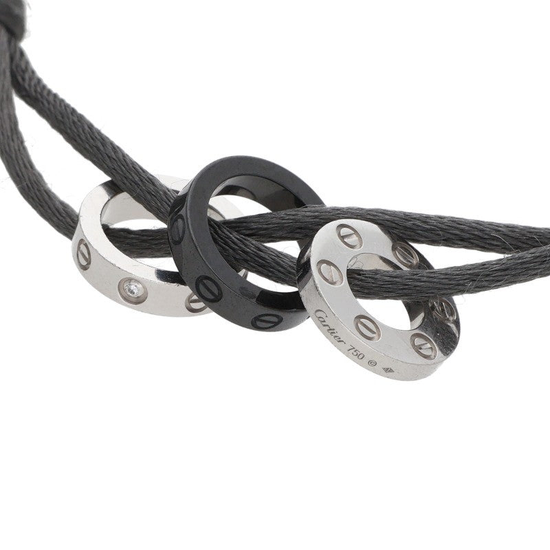 Cartier Love Three Hoop Cord Bracelet Multi