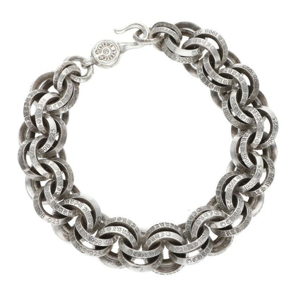 Chrome Hearts 2 Double B Ring Silver Bracelet