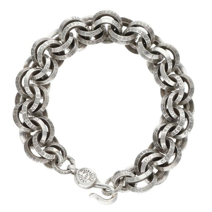 Chrome Hearts 2 Double B Ring Silver Bracelet