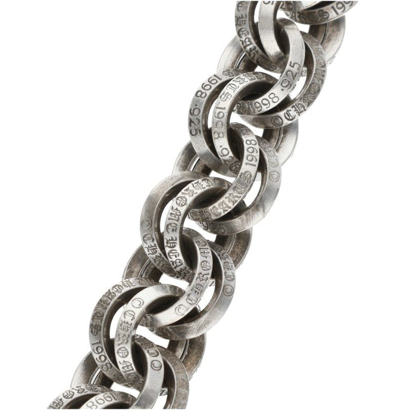 Chrome Hearts 2 Double B Ring Silver Bracelet