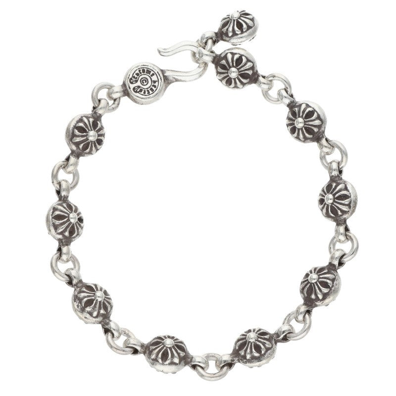 Chrome Hearts NO1 BALL #1 Cross Ball Silver Bracelet
