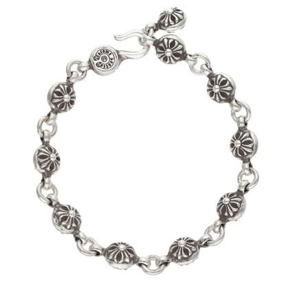 Chrome Hearts NO1 BALL #1 Cross Ball Silver Bracelet