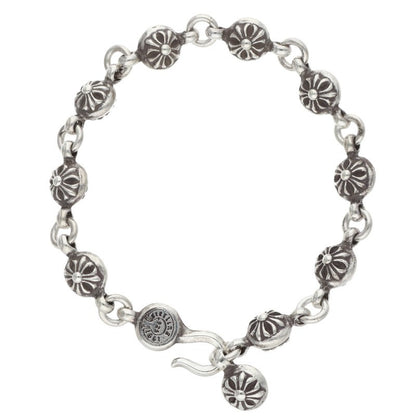 Chrome Hearts NO1 BALL #1 Cross Ball Silver Bracelet