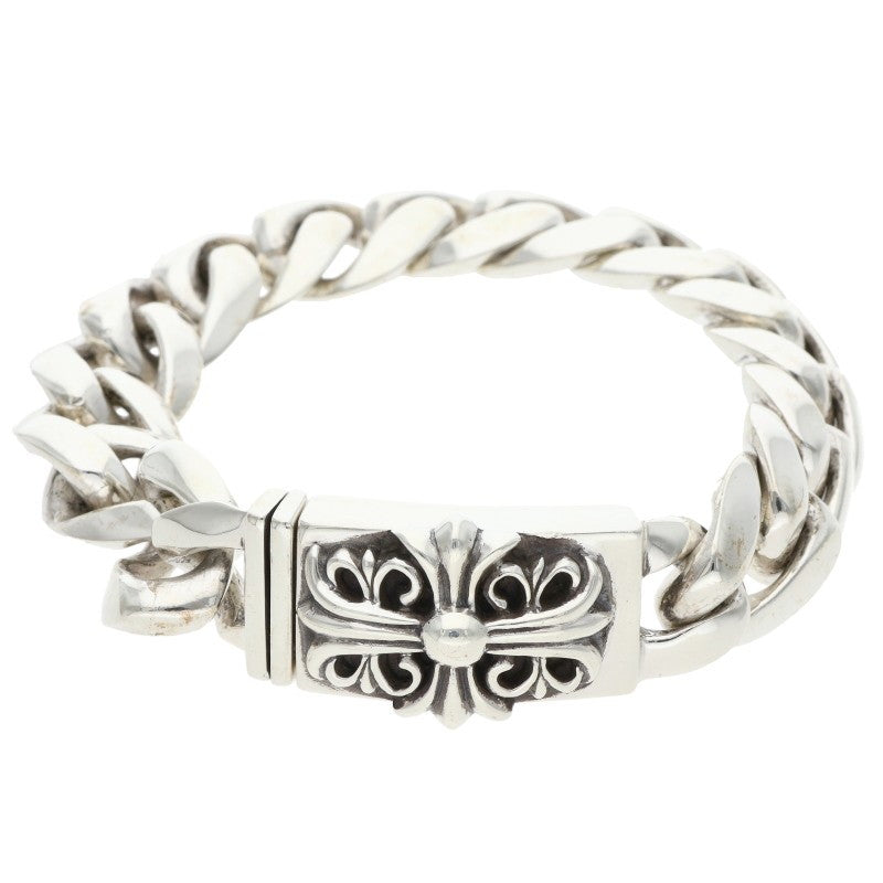 Chrome Hearts ID BOX KEEPER Silver Bracelet Size 15LINK