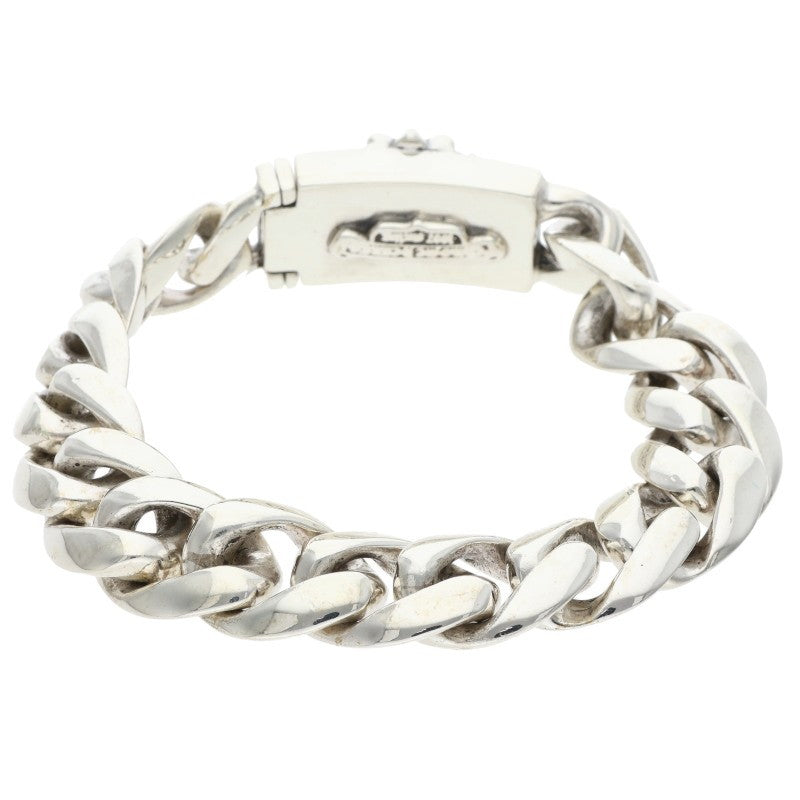 Chrome Hearts ID BOX KEEPER Silver Bracelet Size 15LINK