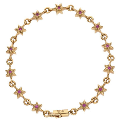 Chrome Hearts 22K Tiny Star Sapphire Bracelet Size 13LINK