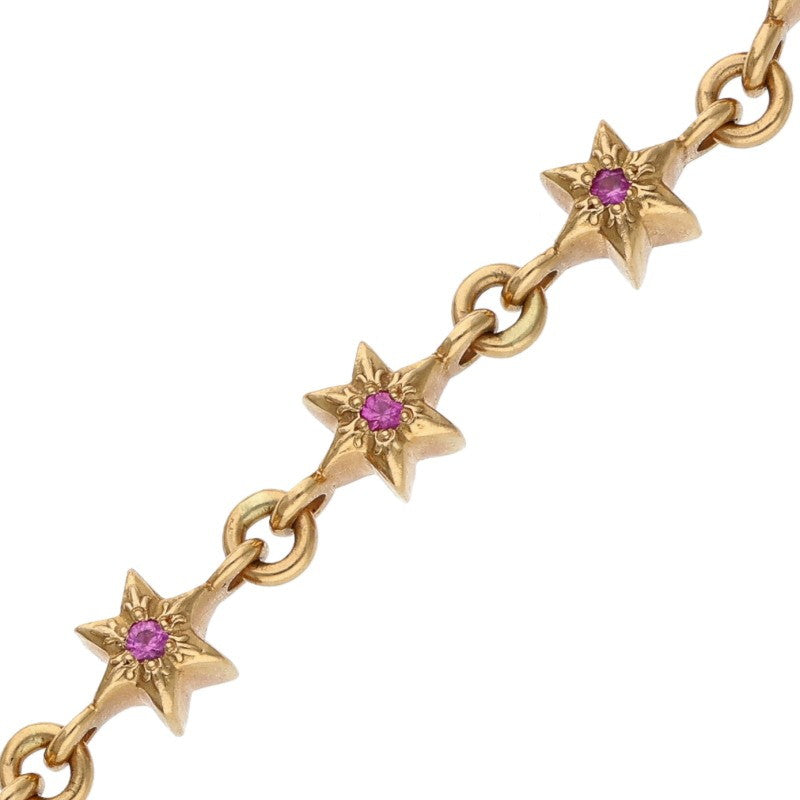 Chrome Hearts 22K Tiny Star Sapphire Bracelet Size 13LINK