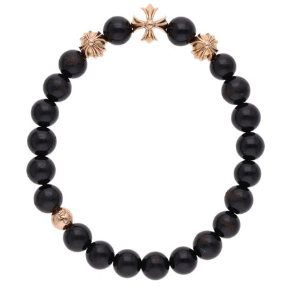 Chrome Hearts 22K Onyx 8mm Bead Bracelet