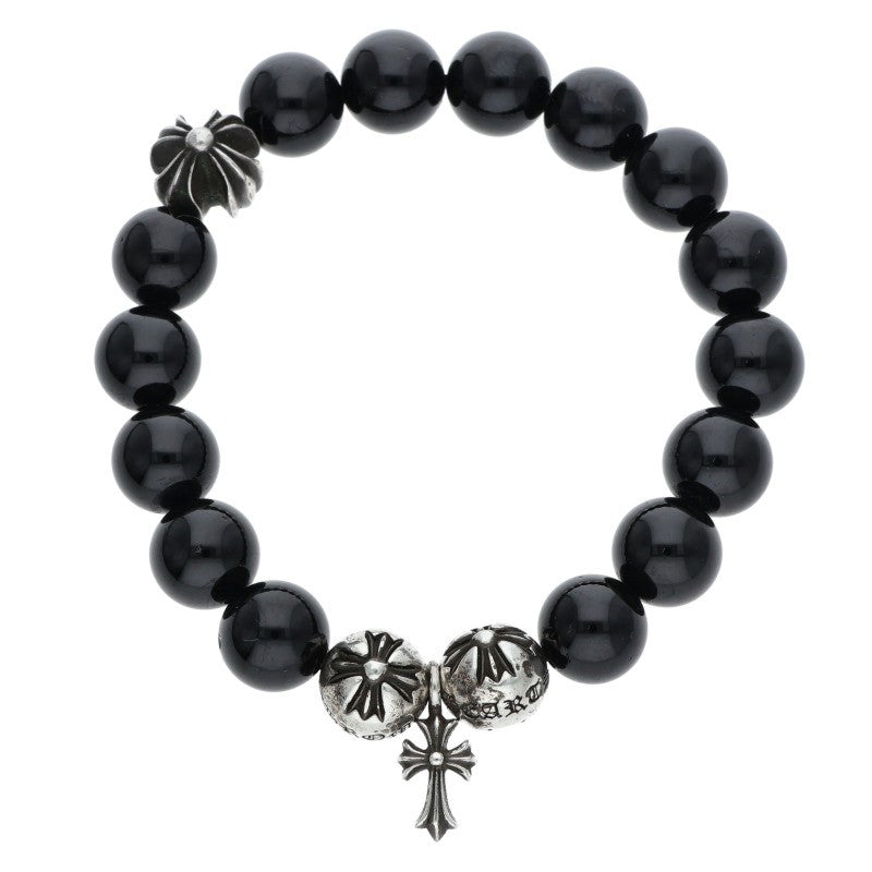 Chrome Hearts 10mm Bead Bracelet Black/Silver