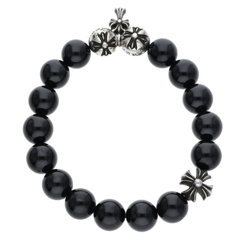 Chrome Hearts 10mm Bead Bracelet Black/Silver