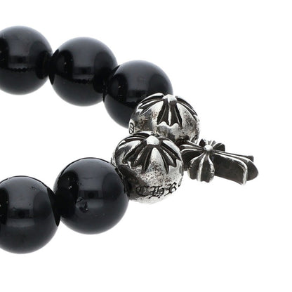 Chrome Hearts 10mm Bead Bracelet Black/Silver