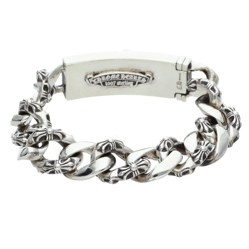 Chrome Hearts ID Dagger Fancy Silver Bracelet Size 13LINK