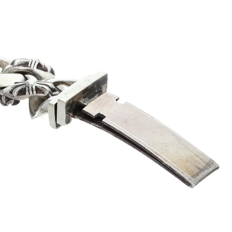 Chrome Hearts ID Dagger Fancy Silver Bracelet Size 13LINK