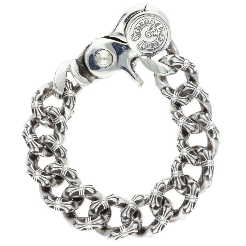 Chrome Hearts EX FNCY CHN 925 Silver Bracelet Size 12LINK