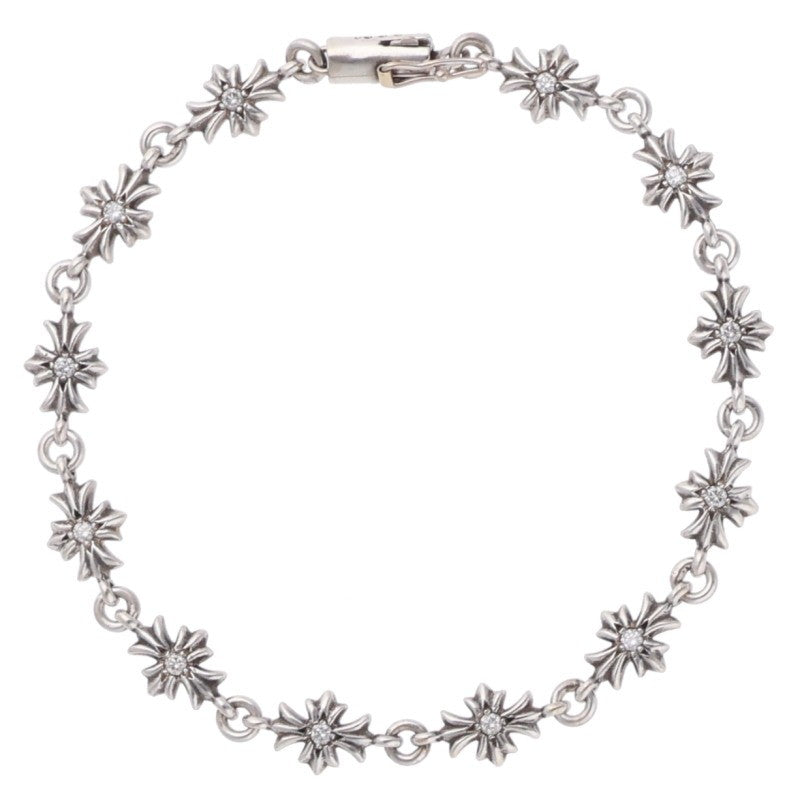 Chrome Hearts Tiny ECH Plus Diamond Bracelet Size 12LINK