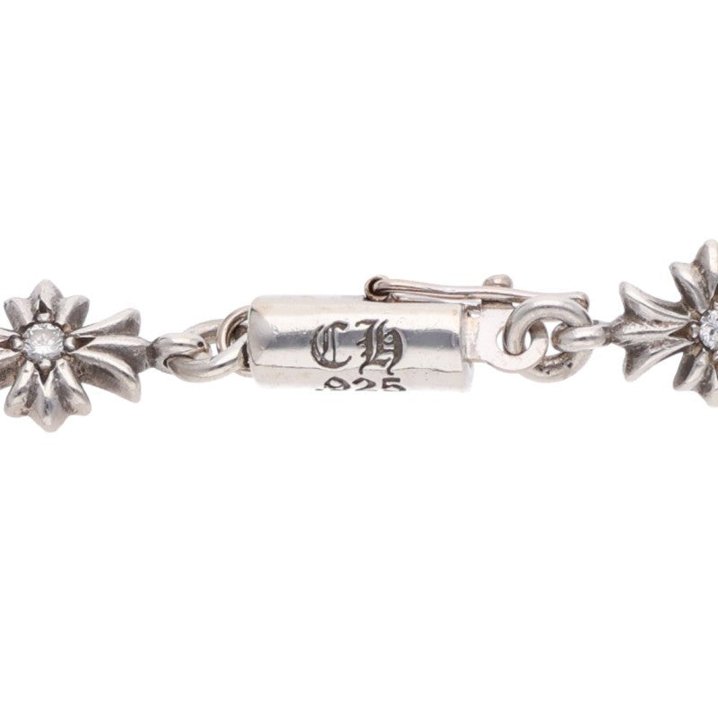 Chrome Hearts Tiny ECH Plus Diamond Bracelet Size 12LINK