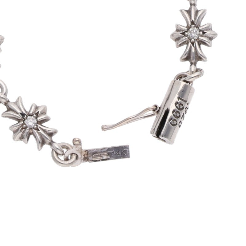 Chrome Hearts Tiny ECH Plus Diamond Bracelet Size 12LINK