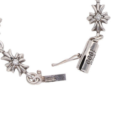 Chrome Hearts Tiny ECH Plus Diamond Bracelet Size 12LINK