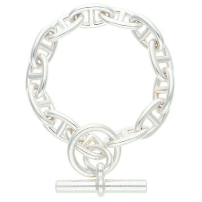 HERMES Chaine d'Ancre GM 925 Silver Bracelet Size 13LINK