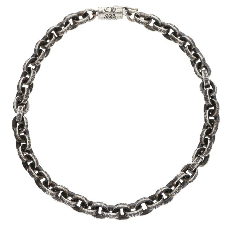 Chrome Hearts Paper Chain Silver Bracelet Size 8 Inch