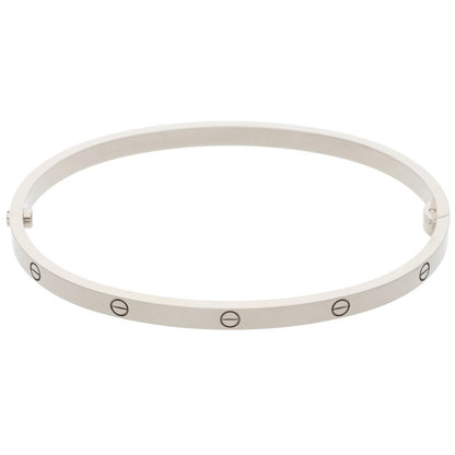 Cartier LOVE BRACELET SM 18K White Gold Bracelet Size 19
