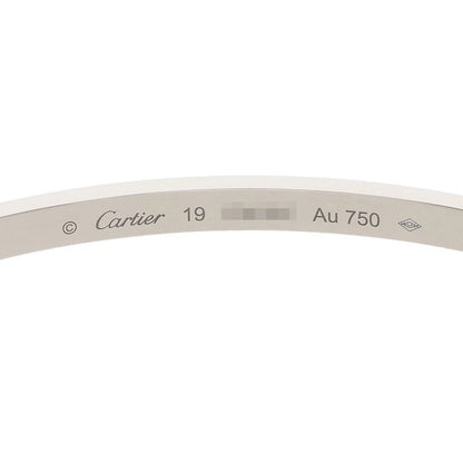 Cartier LOVE BRACELET SM 18K White Gold Bracelet Size 19