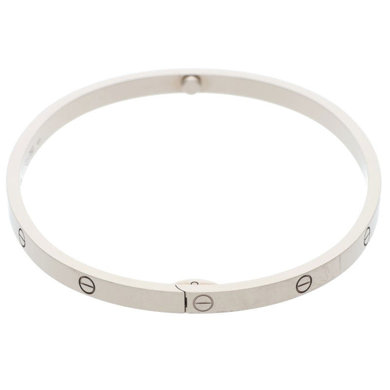 Cartier LOVE BRACELET SM 18K White Gold Bracelet Size 19