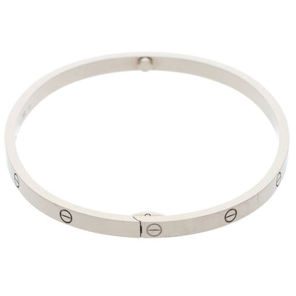 Cartier LOVE BRACELET SM 18K White Gold Bracelet Size 19
