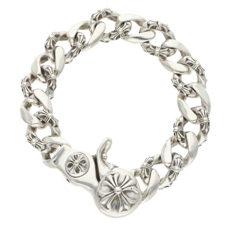 Chrome Hearts FNCY CHN LNK Old Link Bracelet Size 15LINK