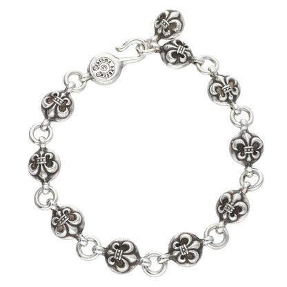 Chrome Hearts #2BS Fleur Ball Silver Bracelet