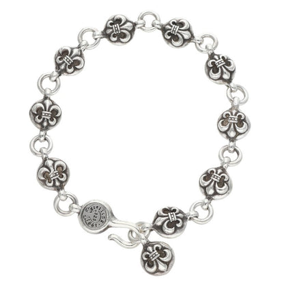 Chrome Hearts #2BS Fleur Ball Silver Bracelet