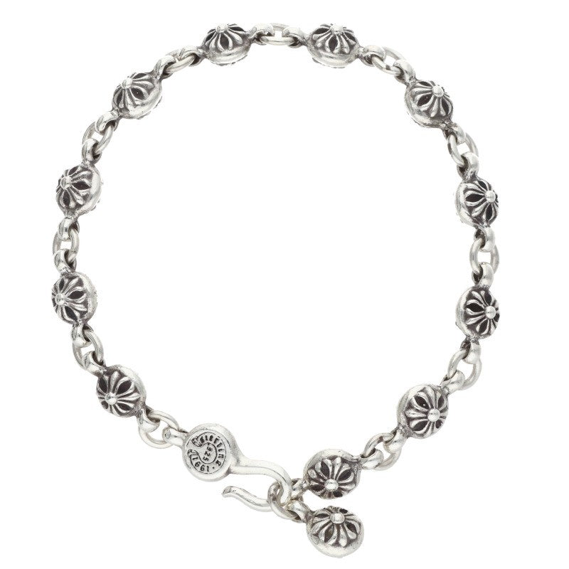 Chrome Hearts #1 Old Cross Ball Silver Bracelet