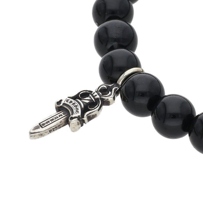 Chrome Hearts 6mm Stack Dagger Black/Silver Bead Bracelet